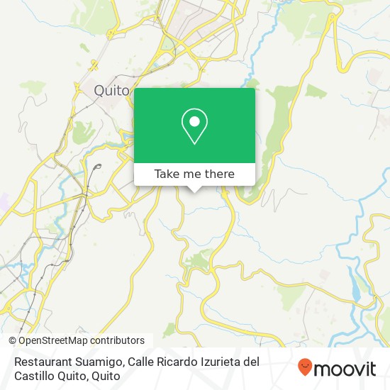 Mapa de Restaurant Suamigo, Calle Ricardo Izurieta del Castillo Quito