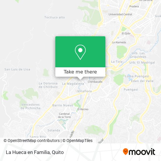 Mapa de La Hueca en Familia