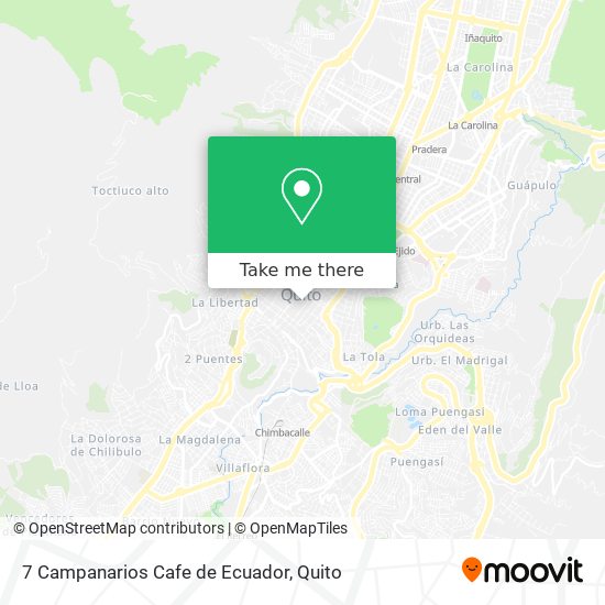 7 Campanarios Cafe de Ecuador map