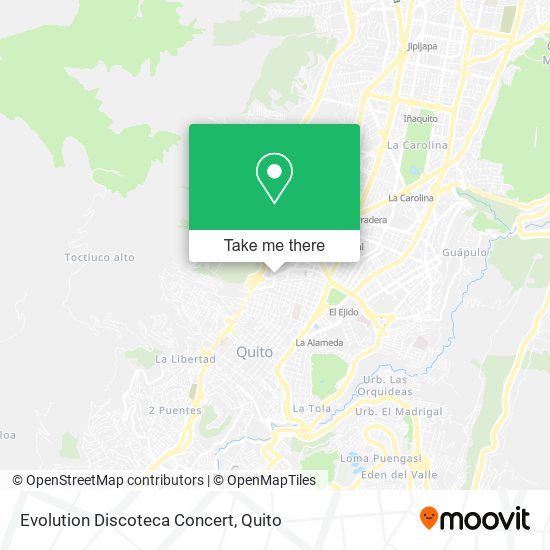 Evolution Discoteca Concert map