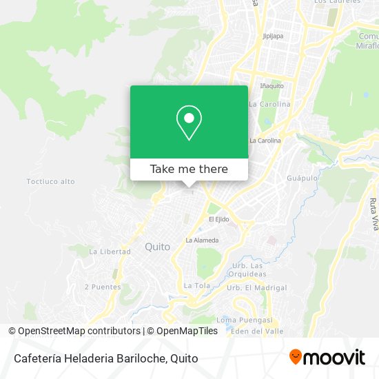 Mapa de Cafetería Heladeria Bariloche