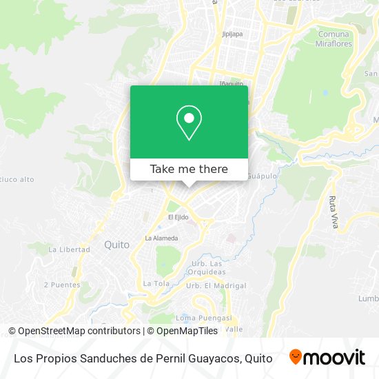 Los Propios Sanduches de Pernil Guayacos map