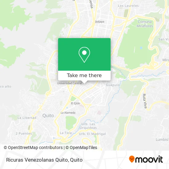Ricuras Venezolanas Quito map