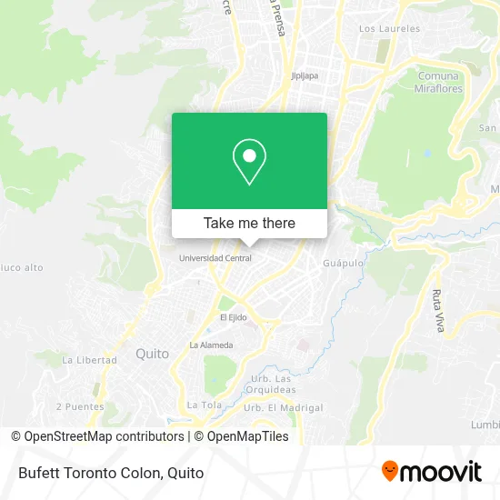 Bufett Toronto Colon map