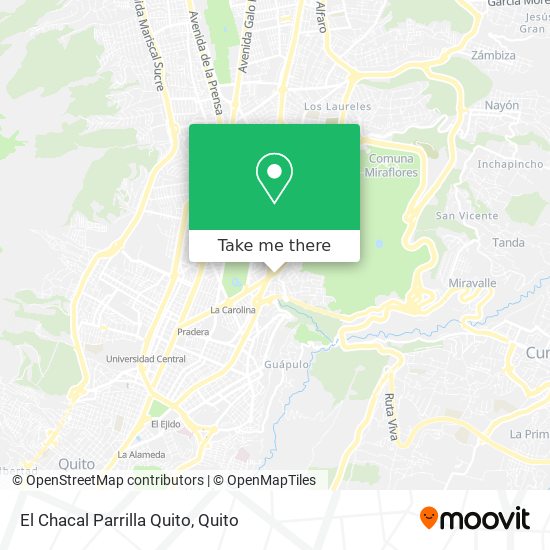 Mapa de El Chacal Parrilla Quito