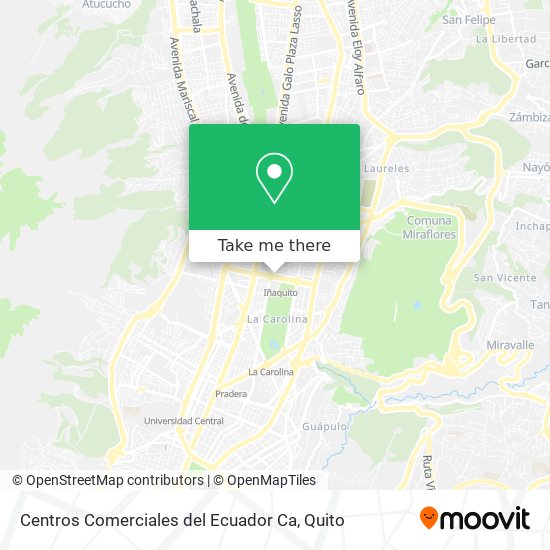 Centros Comerciales del Ecuador Ca map