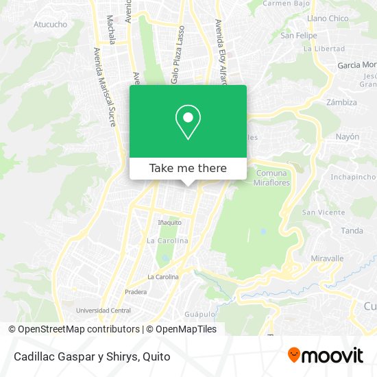 Cadillac Gaspar y Shirys map