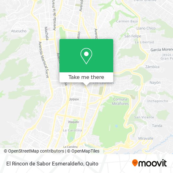 El Rincon de Sabor Esmeraldeño map