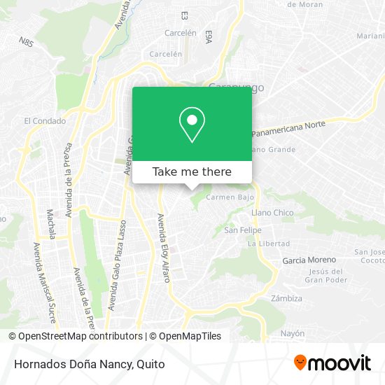 Hornados Doña Nancy map