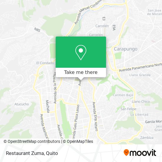 Restaurant Zuma map