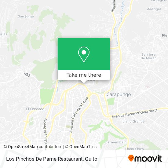 Mapa de Los Pinchos De Pame Restaurant