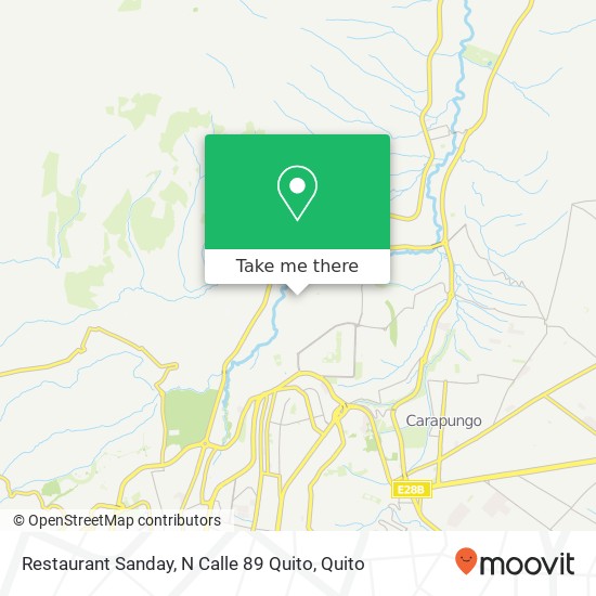 Restaurant Sanday, N Calle 89 Quito map