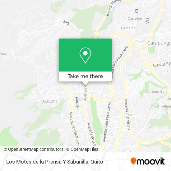 Mapa de Los Motes de la Prensa Y Sabanilla