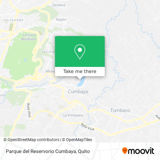 Parque del Reservorio Cumbaya map