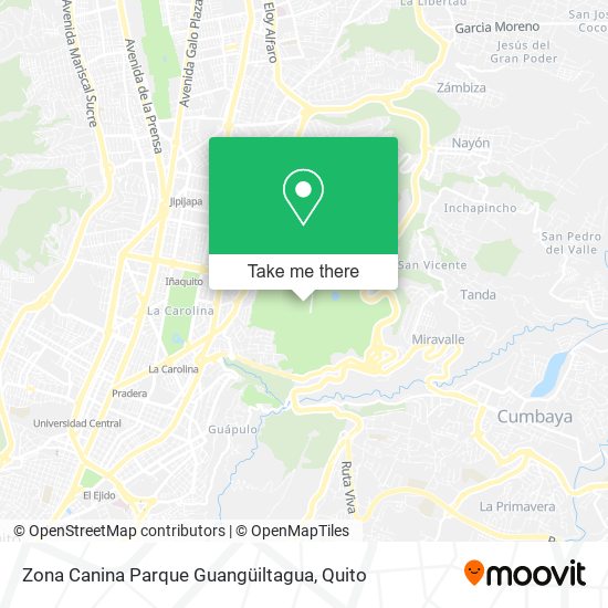 Zona Canina Parque Guangüiltagua map