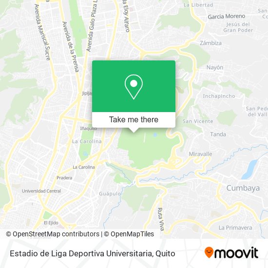 Estadio de Liga Deportiva Universitaria map