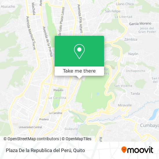 Mapa de Plaza De la Republica del Perú