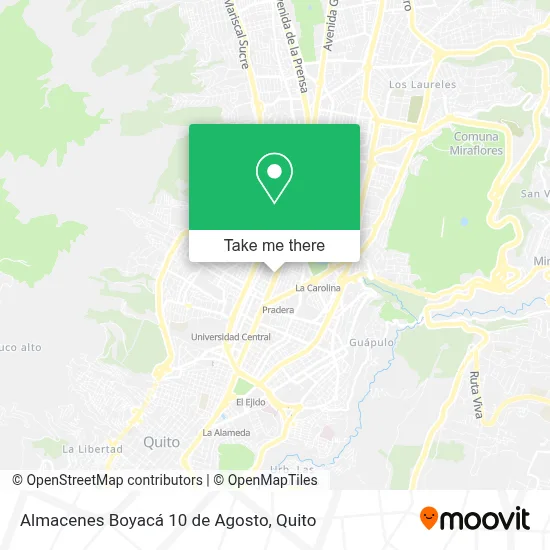 Almacenes Boyacá 10 de Agosto map