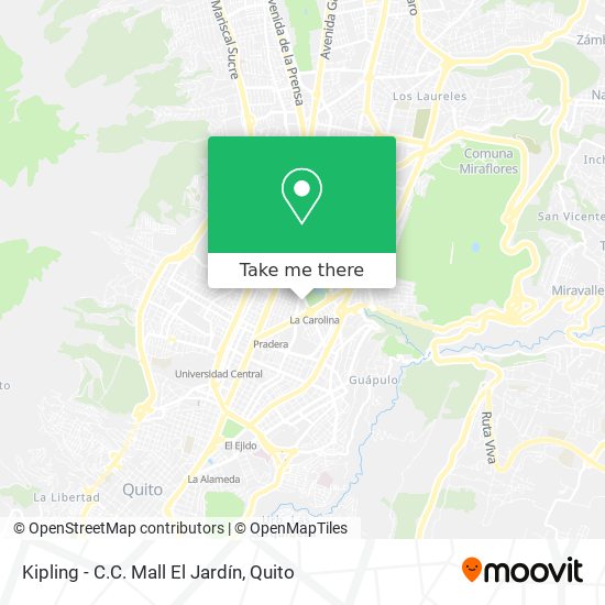 Kipling - C.C. Mall El Jardín map