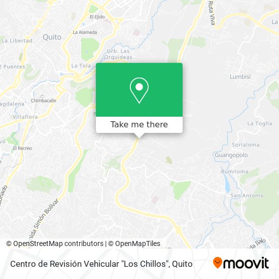 Centro de Revisión Vehicular "Los Chillos" map