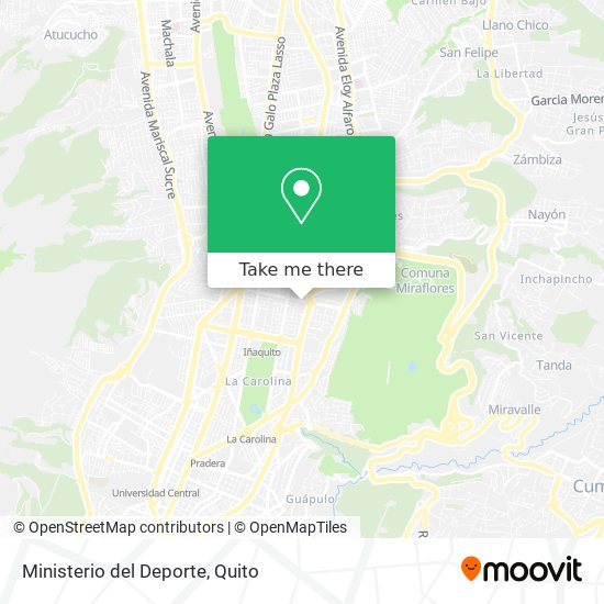 Ministerio del Deporte map