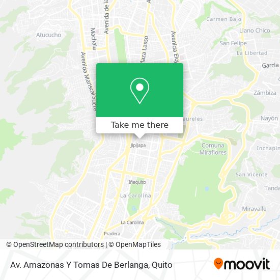 Av. Amazonas Y Tomas De Berlanga map