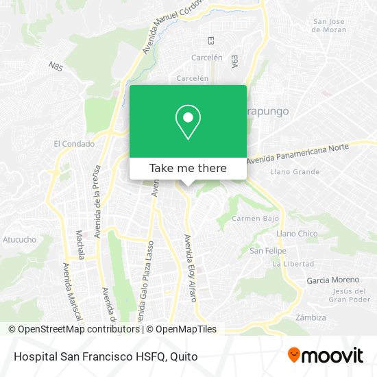 Mapa de Hospital San Francisco HSFQ