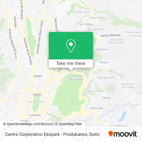 Mapa de Centro Corporativo Ekopark - Produbanco