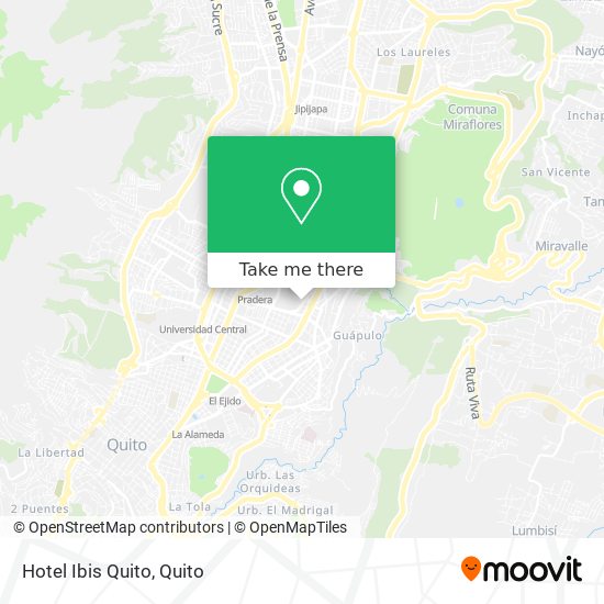 Hotel Ibis Quito map