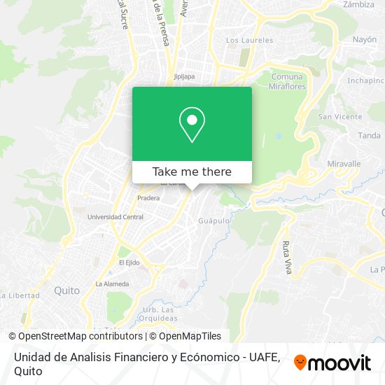 Unidad de Analisis Financiero y Ecónomico - UAFE map