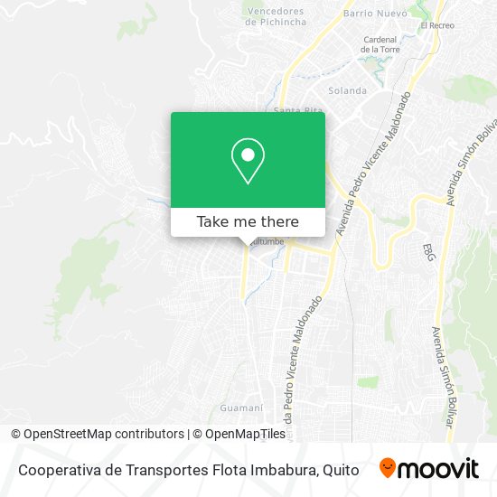 Mapa de Cooperativa de Transportes Flota Imbabura