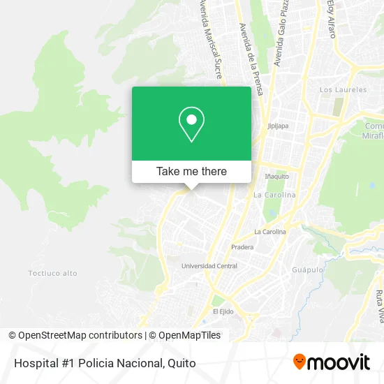 Hospital #1 Policia Nacional map