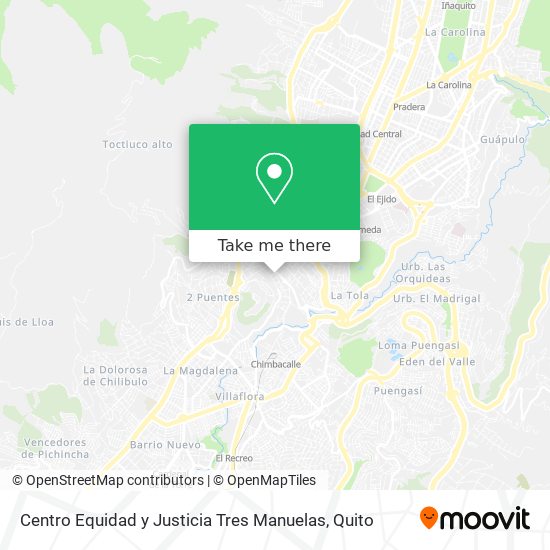 Mapa de Centro Equidad y Justicia Tres Manuelas