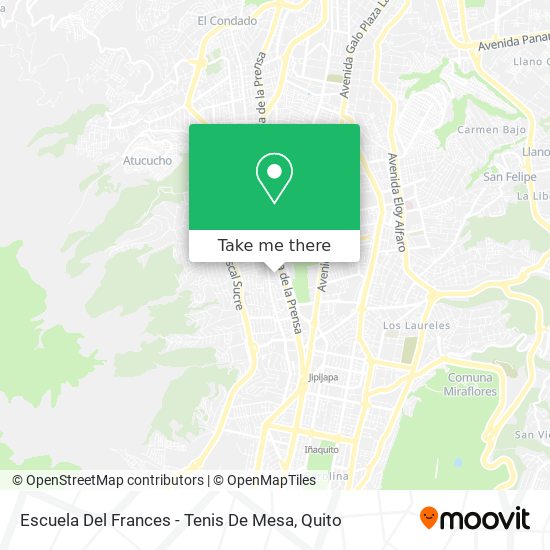 Escuela Del Frances - Tenis De Mesa map