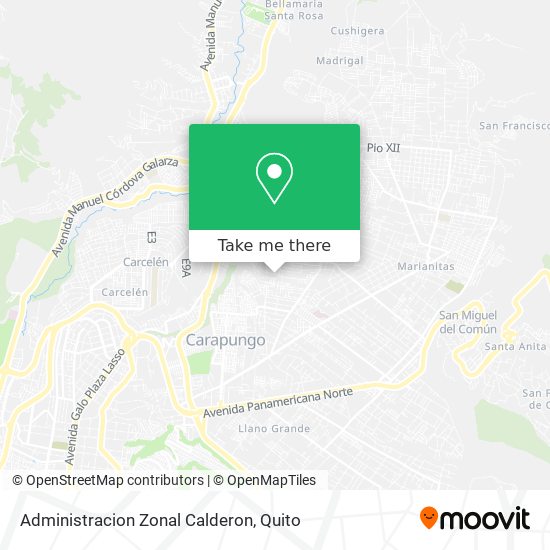 Mapa de Administracion Zonal Calderon