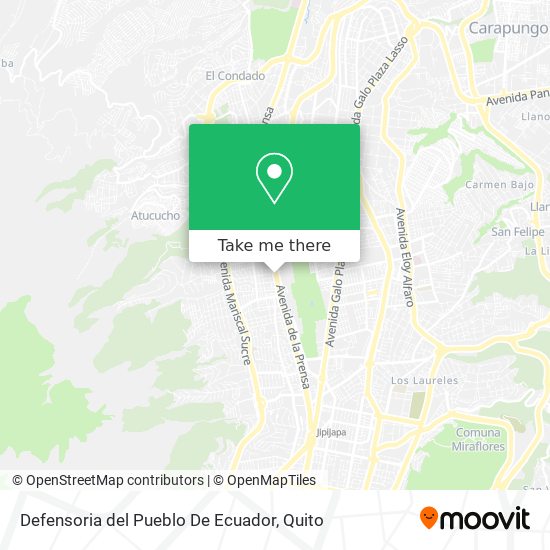 Mapa de Defensoria del Pueblo De Ecuador