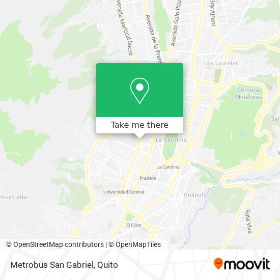 Mapa de Metrobus San Gabriel