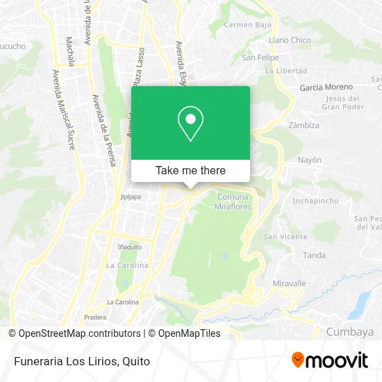 Funeraria Los Lirios map