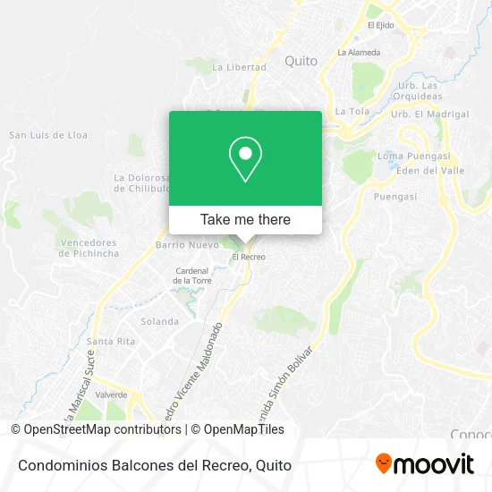 Condominios Balcones del Recreo map