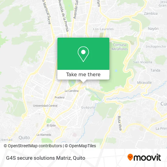 G4S secure solutions Matriz map