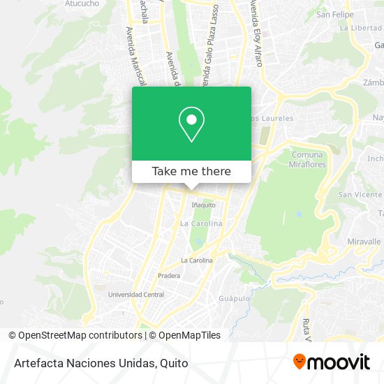 Mapa de Artefacta Naciones Unidas