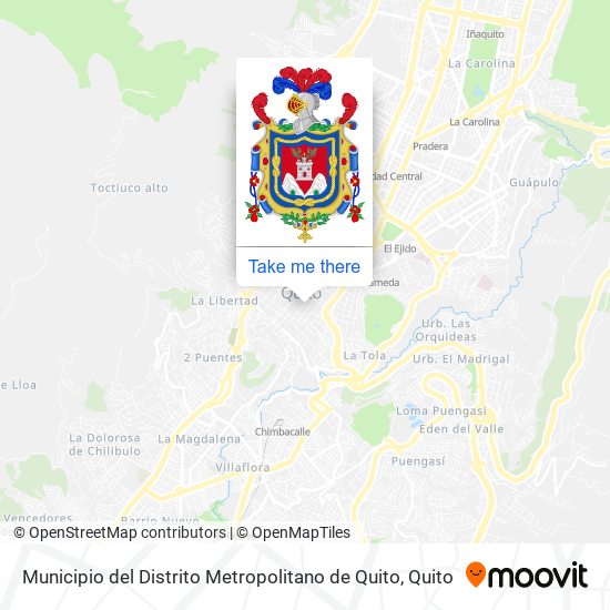 Municipio del Distrito Metropolitano de Quito map