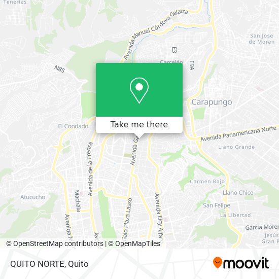 QUITO NORTE map