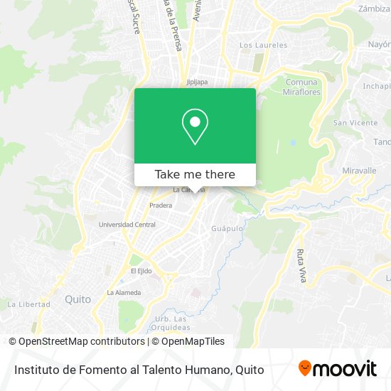 Mapa de Instituto de Fomento al Talento Humano