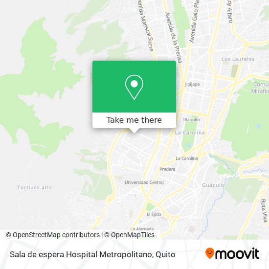 Mapa de Sala de espera Hospital Metropolitano