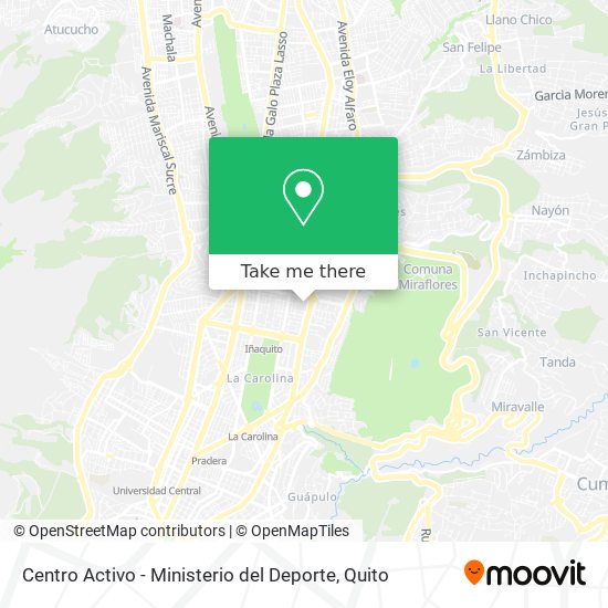 Centro Activo - Ministerio del Deporte map