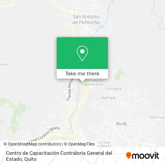 Centro de Capacitación Contraloría General del Estado map
