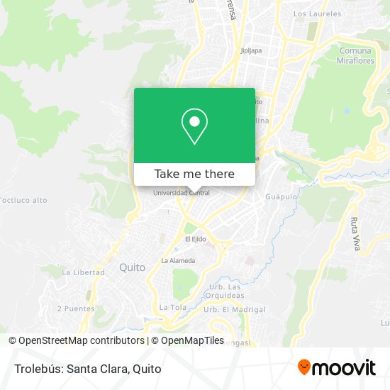 Trolebús: Santa Clara map