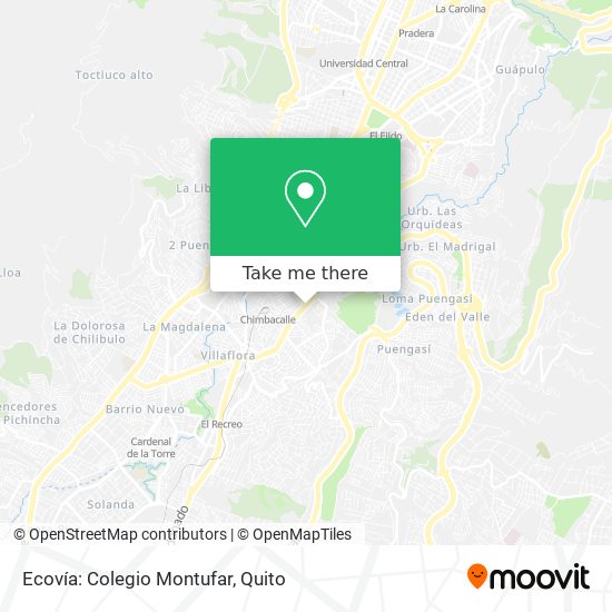 Ecovía: Colegio Montufar map