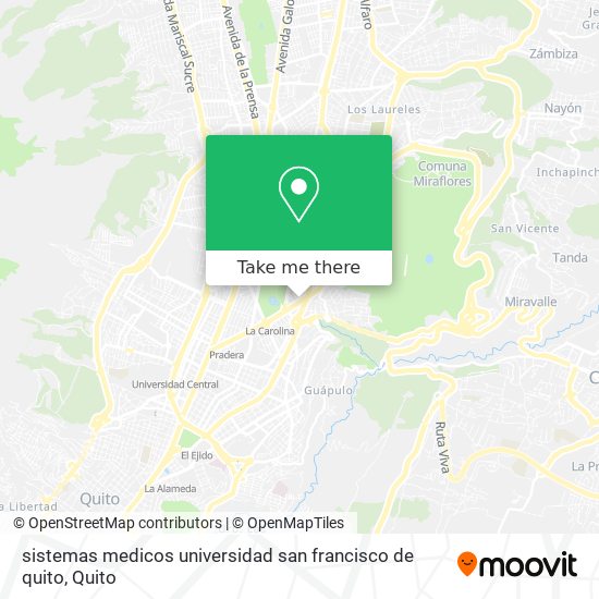 Mapa de sistemas medicos universidad san francisco de quito
